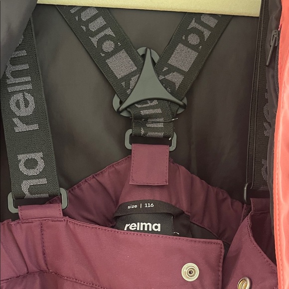 Reima Pink and Burgundy ski Jacket and snow pants - size 116 or size 6 / 7 - Picture 3 of 13